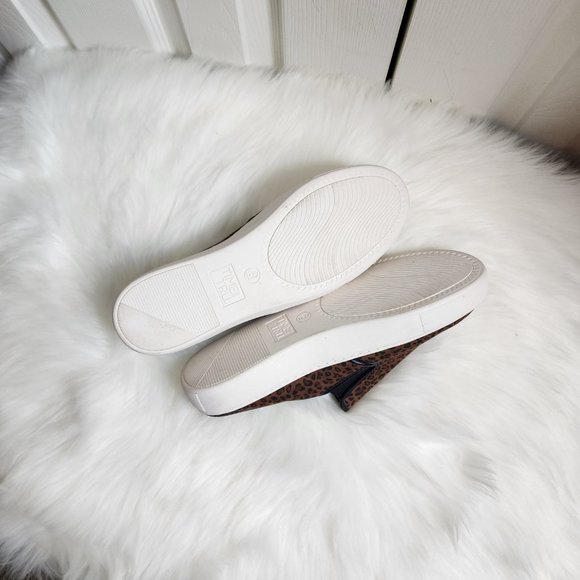 Time and  Tru Leopard Fur lined Mules - Picture 2 of 6